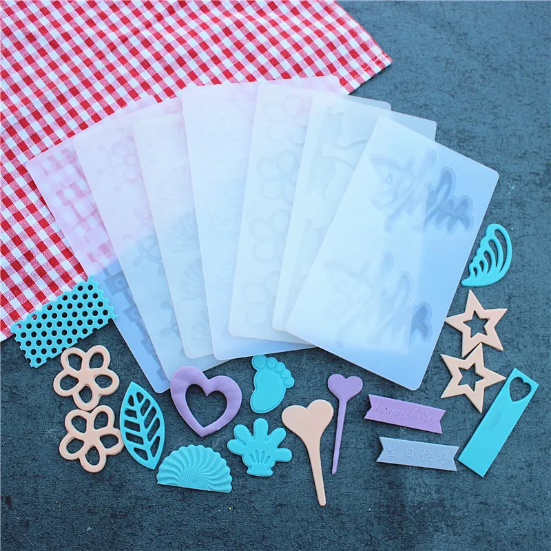 many types white silicone chocolate mould with creative geometric inserts silicone lace mold cake decoration mold cake tools