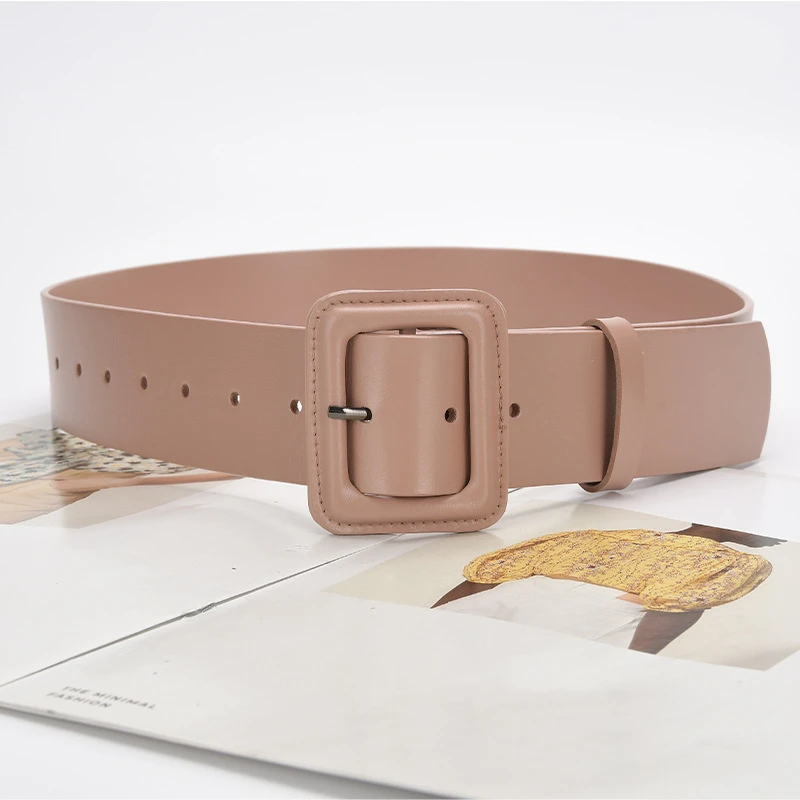 Wide Waist Seal Leather Belt Fashion Peplum Leather Belt Waist Collection Pin Buckle Girdle Belt Women