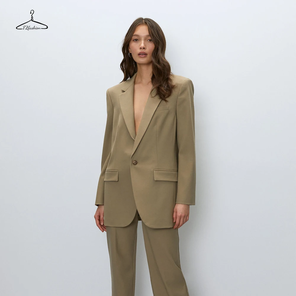 
Long Sleeve Slim Jackets Blazers Open Front Office Lady Suit Jacket OL Lapel Coat Single Button Blazer Solid Office Blazer 