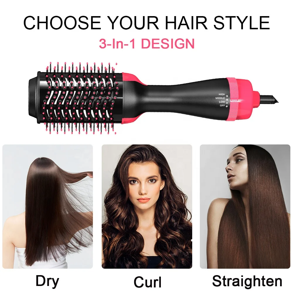 Secadores De Cabelo 1000W Hair Straightener Brush Professional Salon Cepillo Secador Dryer Electric Hot
