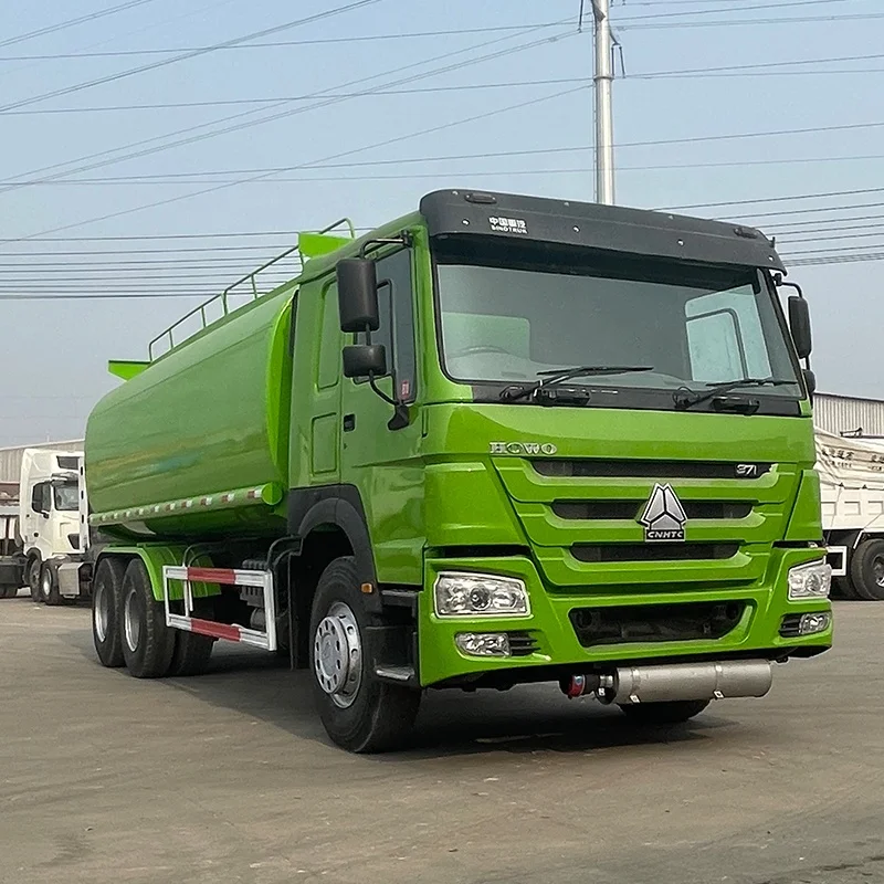 Chinese howo used fuel tank truck 6*4 transport oil 20000 liters fuel tanker truck in stock