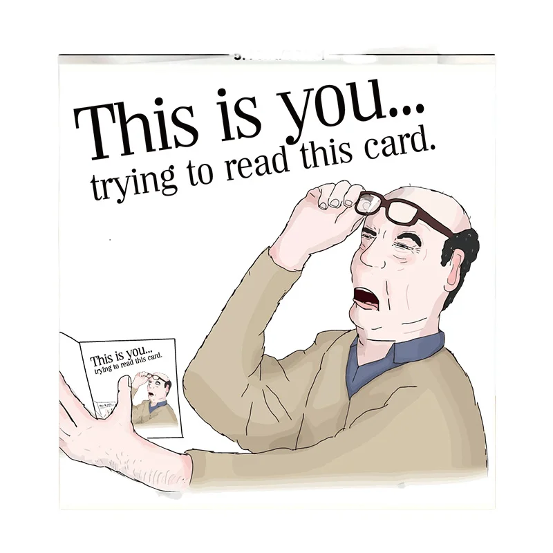 Новинки подарки папе дедушке мужу юмористический День отца плохое зрение Рождественская забавная открытка на день рождения