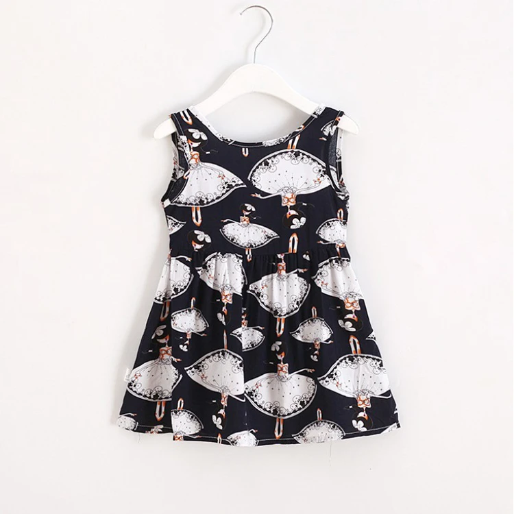 
New Modern Girl Frock Design Kids Clothes Flower Dress for 2-10 Years Old Girl 