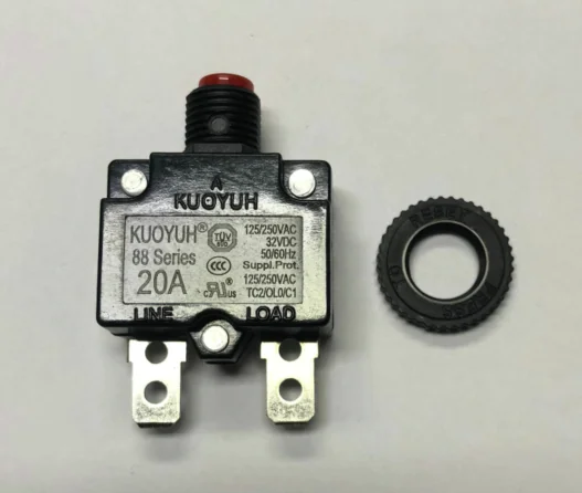 
88-20A Red button 100% KUOYUH CIRCUIT BREAKER 88 SERIES 20A 