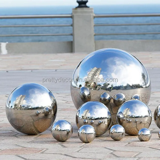 custom size color fountain ball Stainless steel 304 metal hollow fountain ball Outdoor landscape decoration large fountain ball