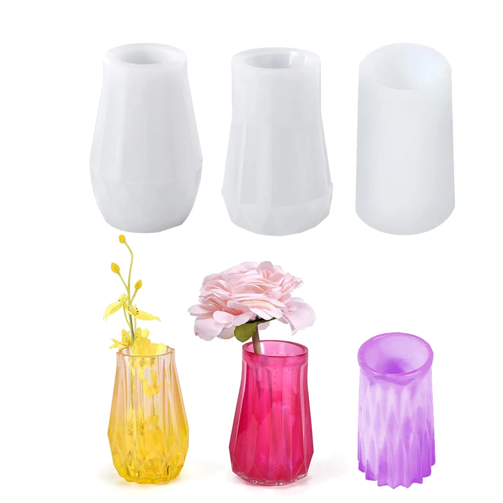 Flower Vase Silicone Mold Pencil Vase Mold for Making DIY Crafts Succulent Plant Vase Home Decoration