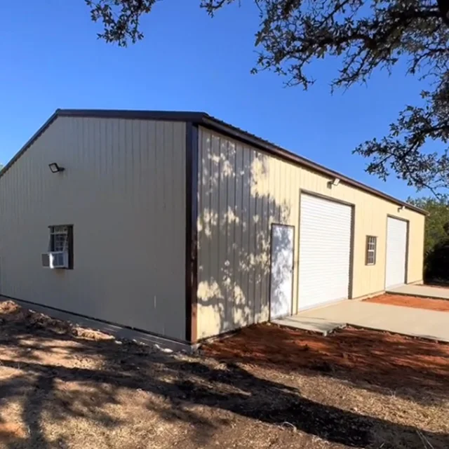 Blue gray white prefab workshop building prefab steel structure office building steel fabricated building light steel structures