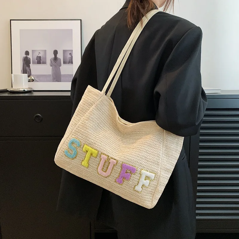 2024 high appearance level shoulder bags Korean light French lazy large capacity fashion personality student class commuting bag