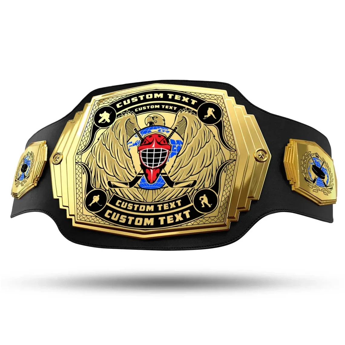 Custom Championship belt High quality metal leather Gold Belt Wrestling Football baseball Softball Hockey bowling Wrestling
