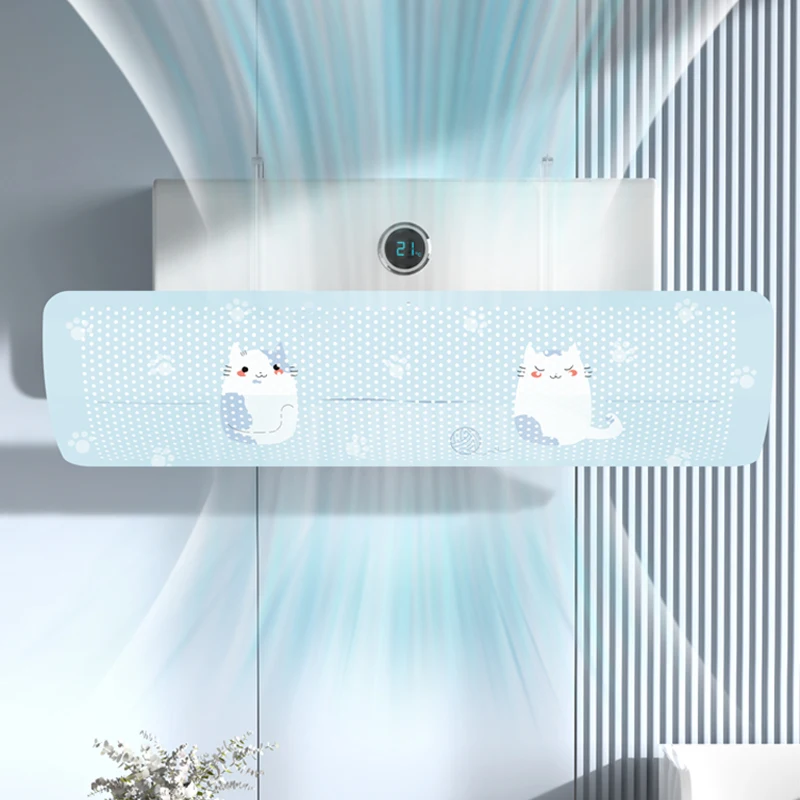 Modern 180 Degree Adjustable Air Conditioning Wind Shield Anti-Straight Blow Air Guide Cover for Wall Use