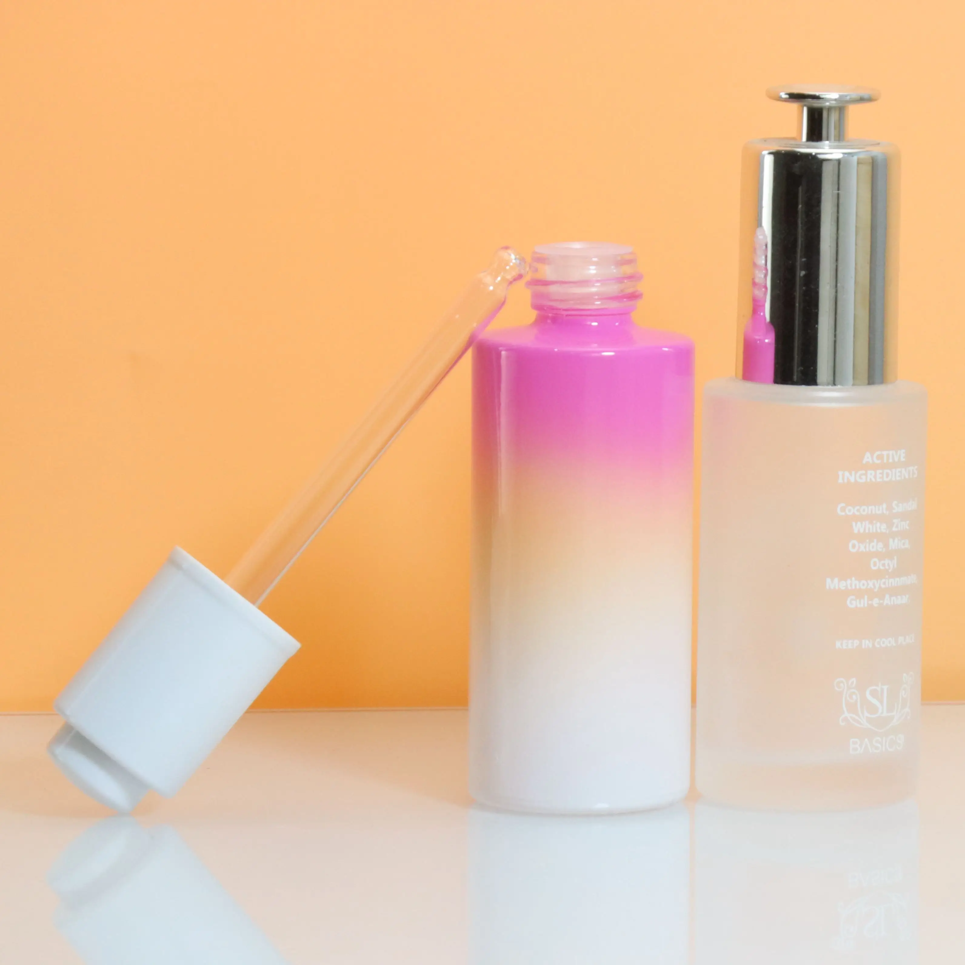 20ml 30ml 50ml 100ml Essential Oil Serum Flat Shoulder Frosted Clear Glass Dropper Bottle With Pipette