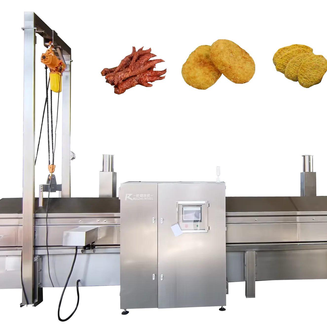 Commercial  Chicken Wing Chips Rapid Heating Fryer Machine Chicken Fryer With thermal oil