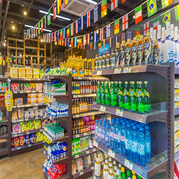 Guichang Convenient Store Retail Shelf Grocery Single Double Sided Rack Equipment Gondola Supermarket Shelves