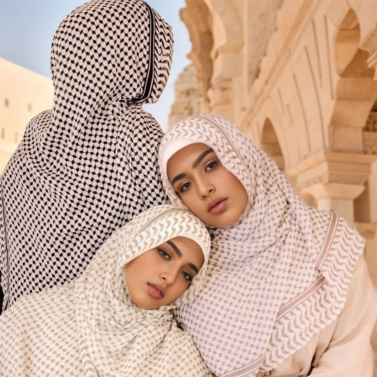 New printed chiffon national wind sunscreen scarf Saudi Arabian gauze Middle East Dubai Turkey Palestine scarf