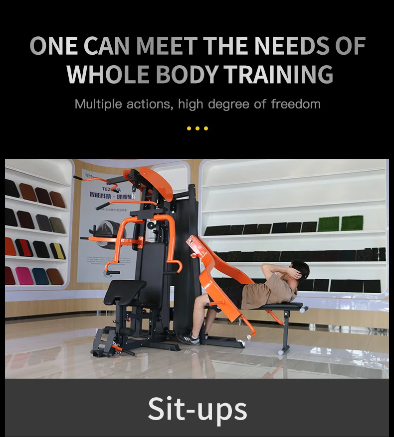 3 Station Mutli Function Home Gym Equipment Weight Exercise Muscle Cable Crossover Training Machine