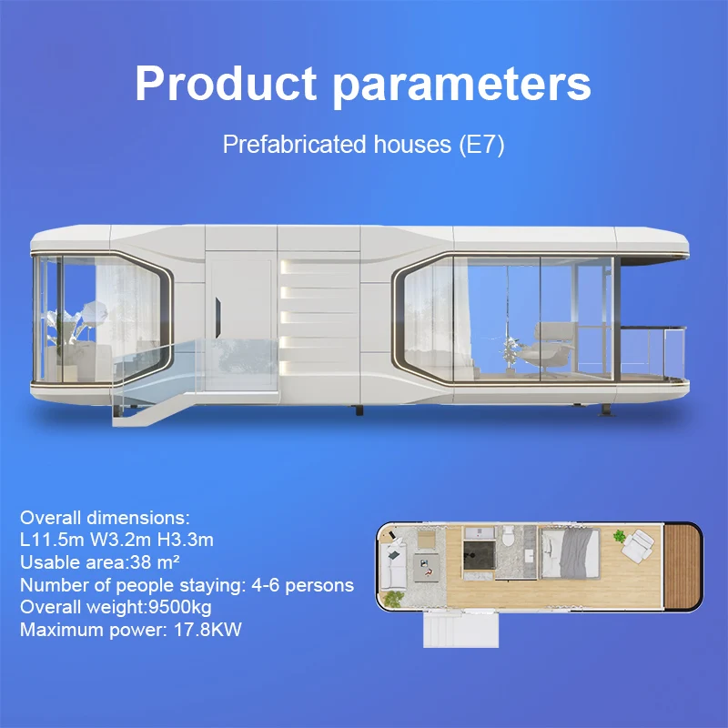 Space Capsule Home Prefab Modular Outdoor Mobile Hotel Prefabricated Apartment Luxury Homes Ready  Made Pod Bedroom