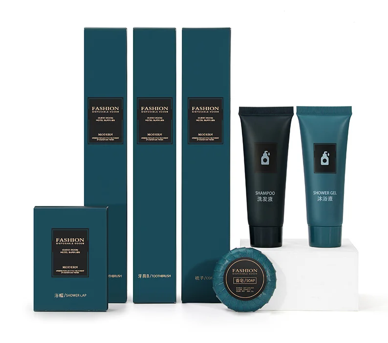 SANHOO Customized Size One-time Soap with Pleated Wrapped Eco-friendly Hotel Amenities Set