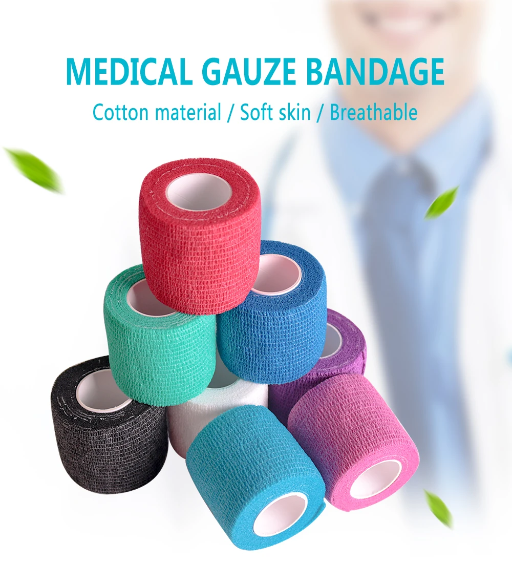 Elastic bandage self-adhesive bandage medical sport tape vendas adhesivas deporte vendaje venda cohesiva finger tape