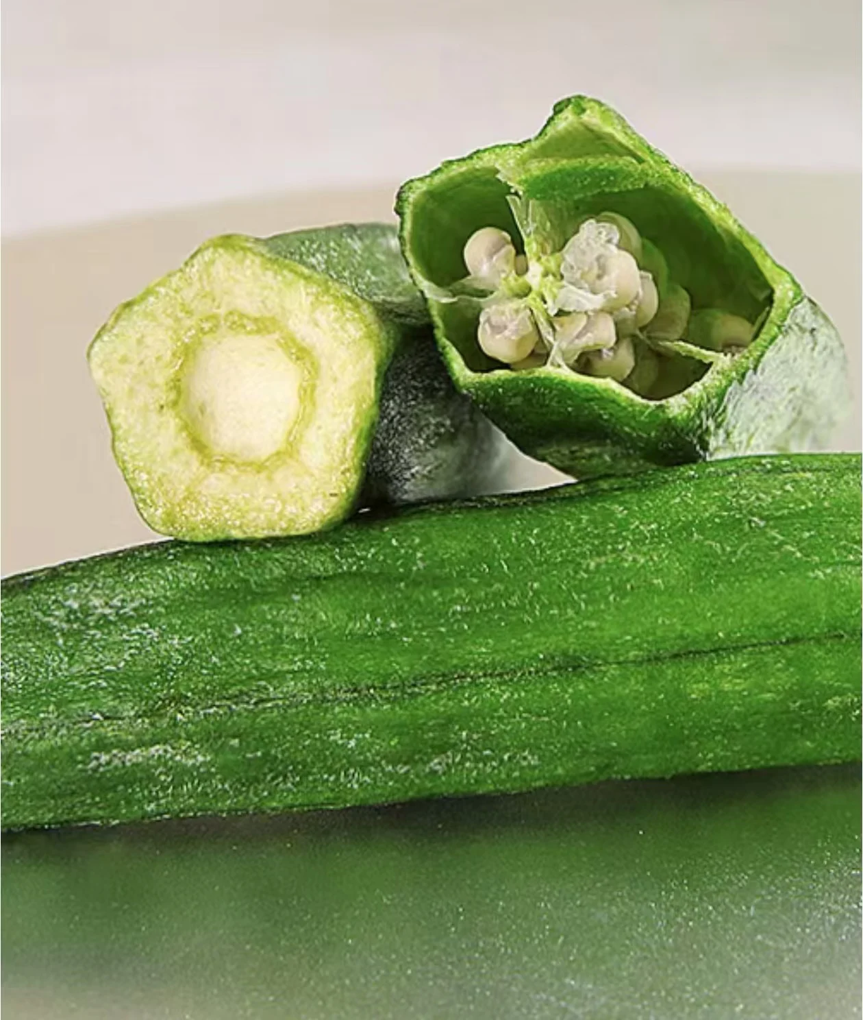 High Quality Chinese Freeze-Dried Okra Crisps Delicious Crispy Snacks Factory Direct OEM Supported Bulk Packaging