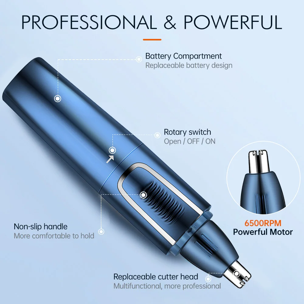New Design Nose Trimmer Removal Appliances Professional Hair Clippers Electric Nose Hair Trimmer Rechargeable For men women