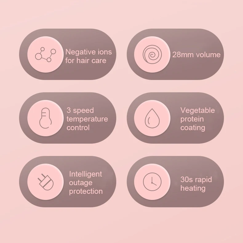 automatic hair curler Ceramic Easy Use Automatic Curling Iron Hot Selling Professional LCD Curling Iron Rotating Hair Curler