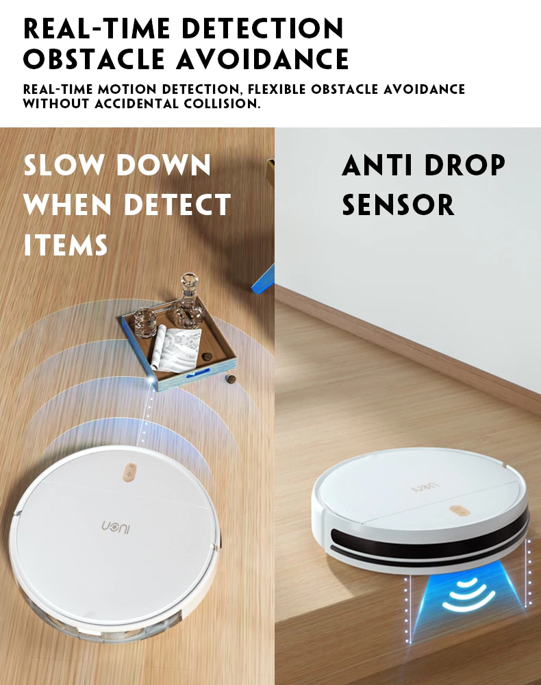 Uoni Robot Vacuum S2 Smart Automatic Electric Vacuum Machine Cleaner Mini Robot Vacuum Cleaner