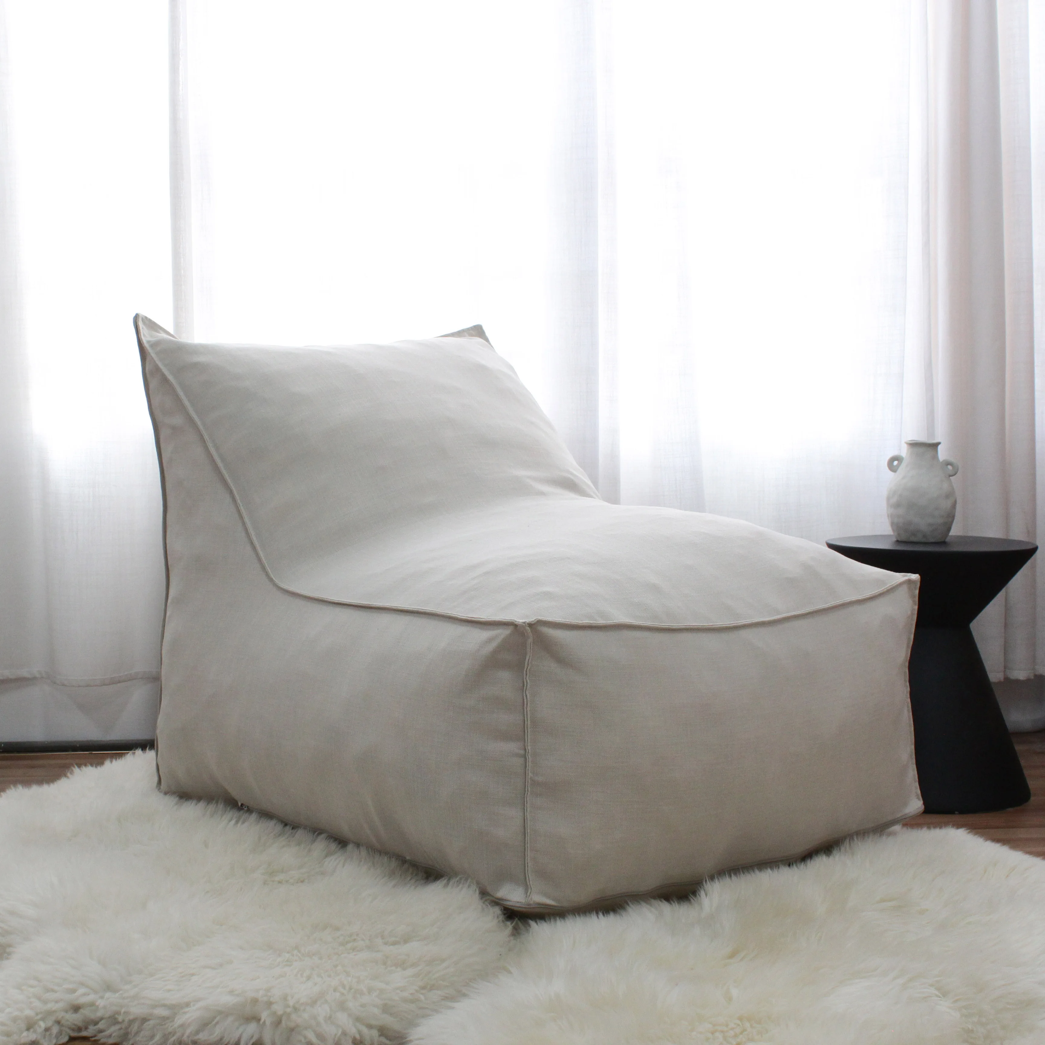 Amity Home Living Room Lazy Sofa Solid  Polyester Outdoor Waterproof Bean Bun Chair Factory Customized Bean Bag Chair