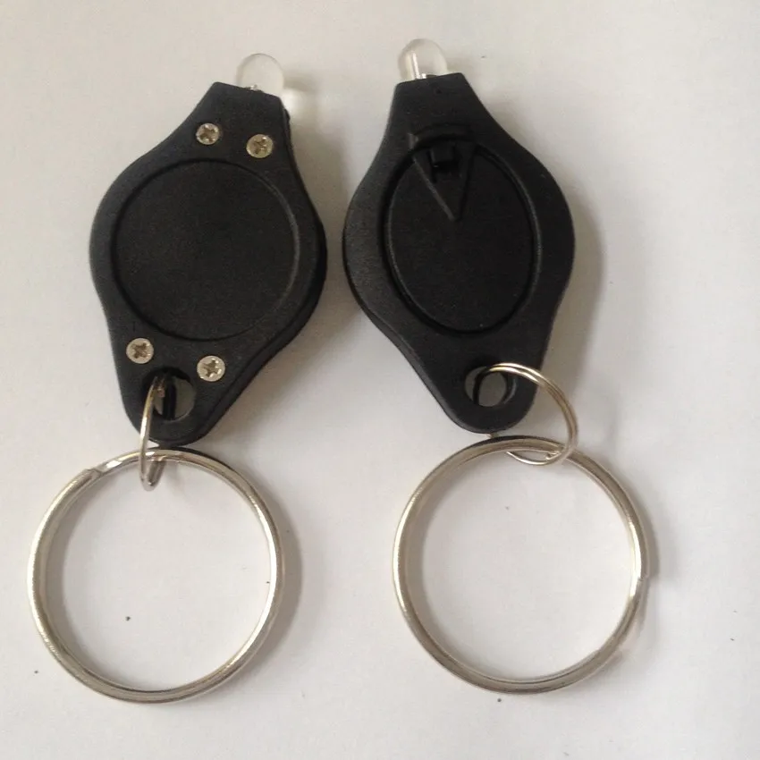 Pocket Mini UV 395nm UV Keychain Light Promotion Gift 365nm LED Torch Built-in Button Cell UV Light for Money Detector