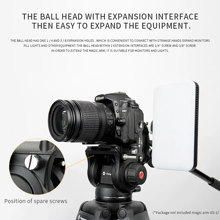 Fotopro New Arrival Aluminum Extendable Adjustable Heavy Duty Dslr Camera Photography Stand Tripod