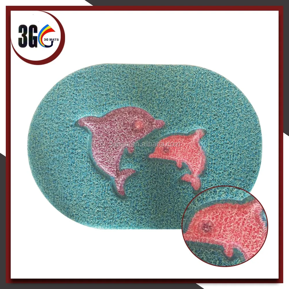 2023 Summer Hot Selling 3G Natural Character Mat Rags and Carpets PVC Washable Wire Coil Mat