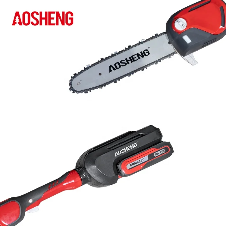 AOSHENG 40V Professional Cordless Pole Chain Saw 4m Retractable Lithium Pole Saw