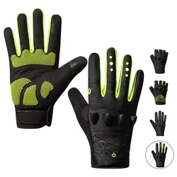 Customized Anti-water Motorbike Gloves Full Finger LED Touch Screen 3D Sport Leather Hand Riding Gloves Motorcycle Gloves