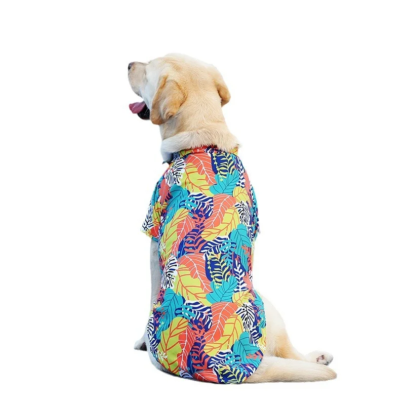 Hawaii Style Quick-Drying Pet Apparel Casual Canine Shirts for Dogs Cats Cotton XL XS Print Clothes Cool to Wear Spring Season