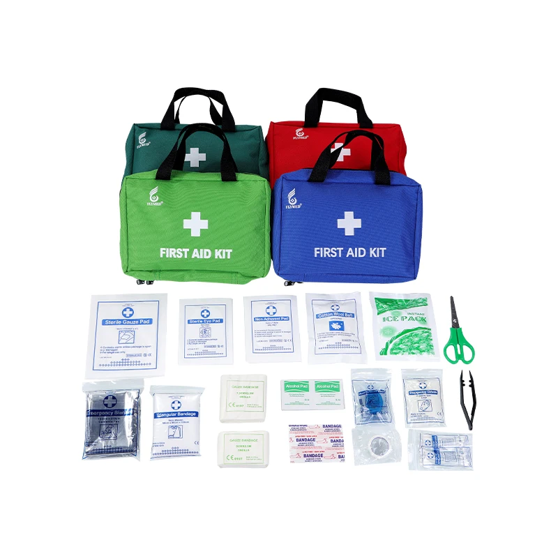 Custom CE approved Fashion Design Travel Portable Personal Medical Supplies Family Promotional Survival First Aid Kit Set