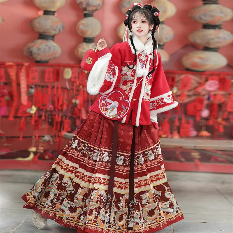 Женская юбка с конским лицом династии SUNNY Ming Hanfu традиционная китайская женская