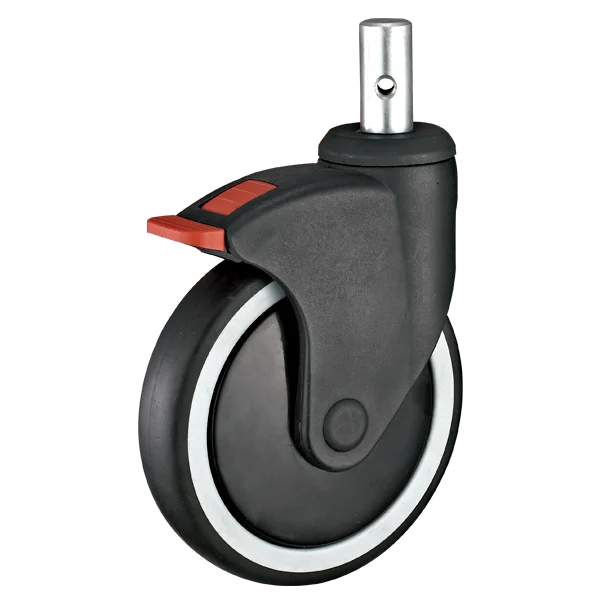 Вращающееся медицинское роликовое колесо из полиуретана с твердым стержнем 160 мм