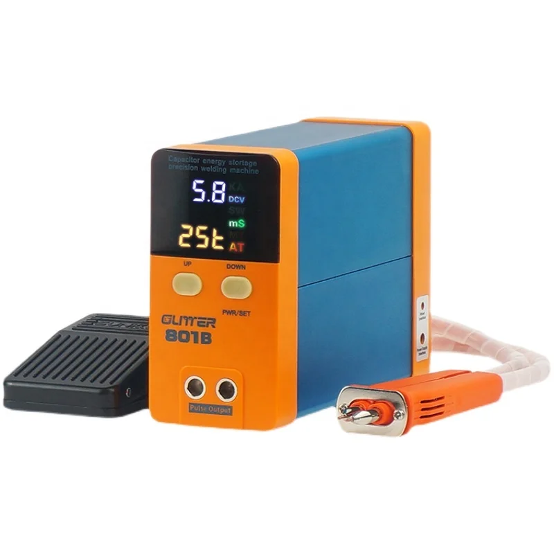GLITTER 801B Storage Capacitor Spot Welding Machine 100-240V LED Digital Display Portable Mini Spot Welder