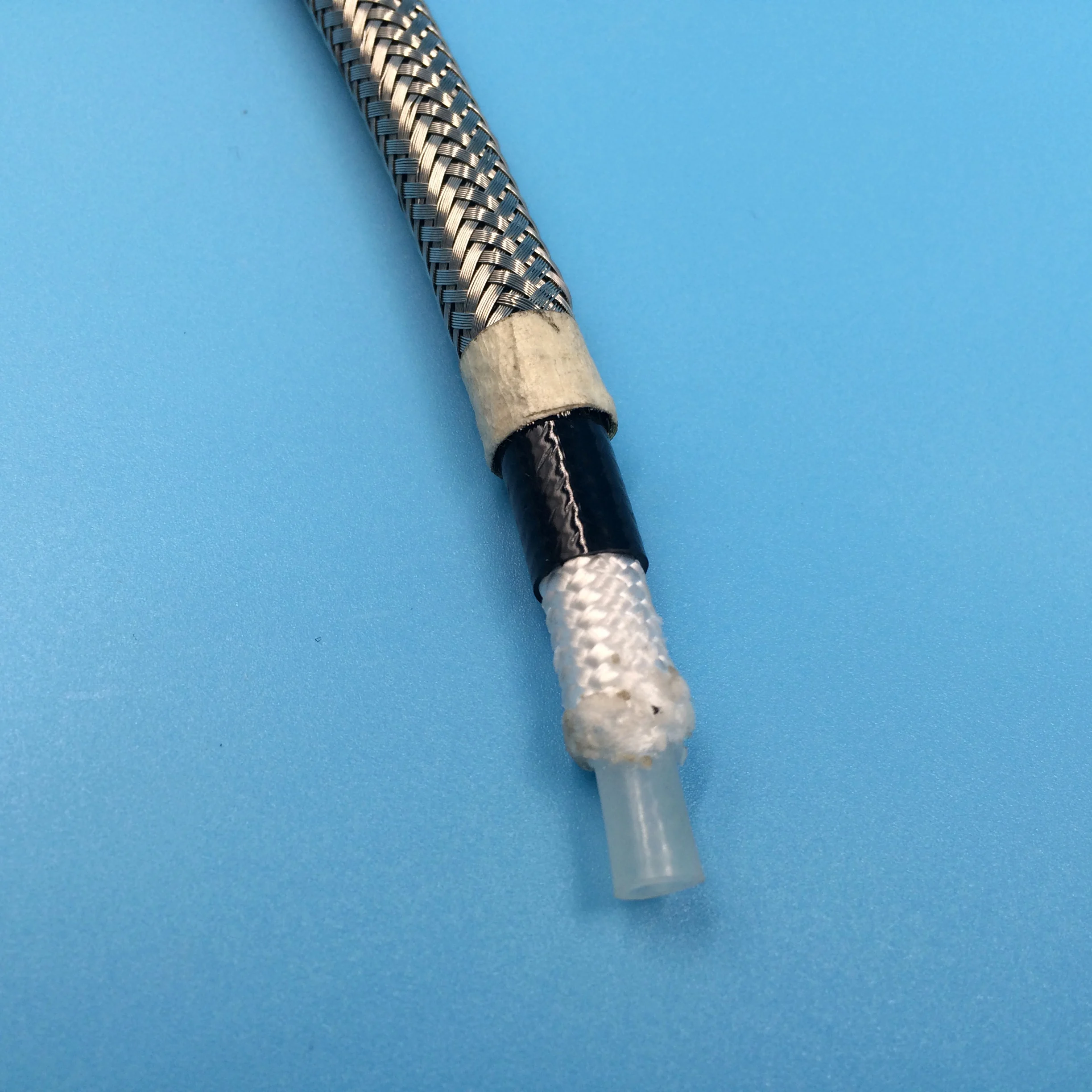 High tensile braided PTFE flexible rubber brass hose barb fitting hose