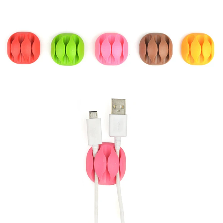 Factory wholesale hot sale multipurposeThree hole self adhesive wire clip/Silicone electrical wire clip
