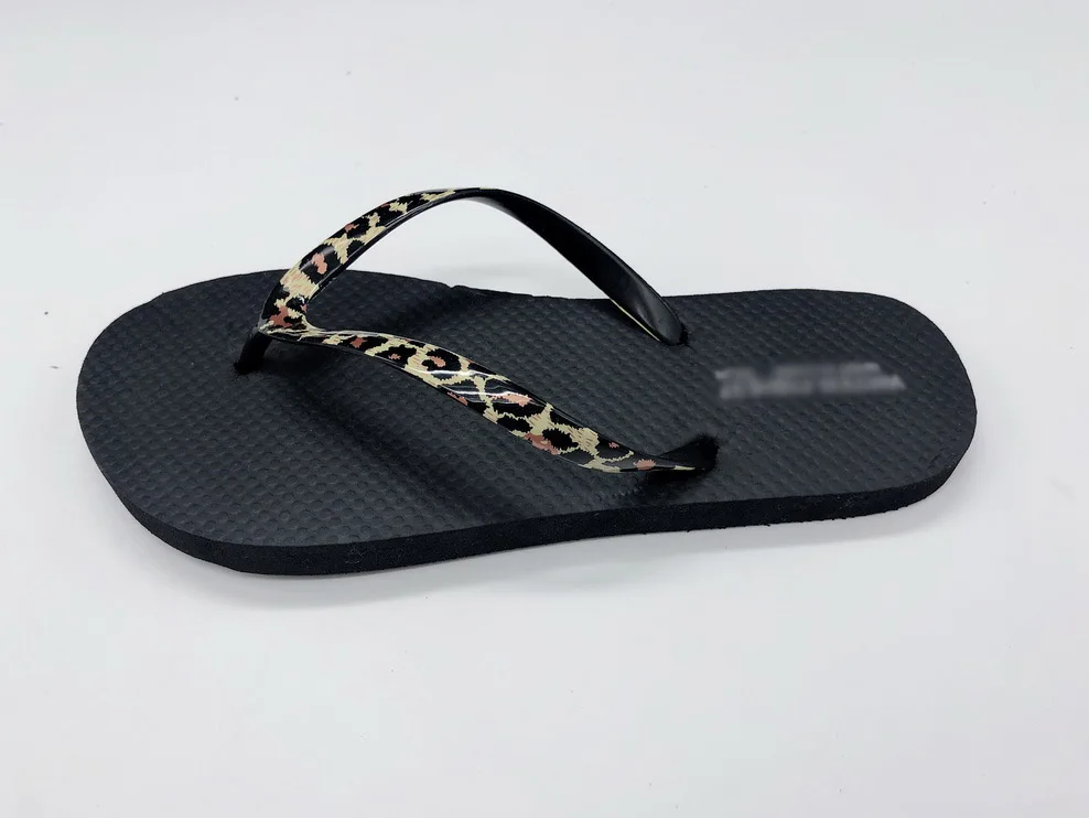 2024hot sell summer film leopard upper slipper for lady women  rubber beach  flip flops for outdoor