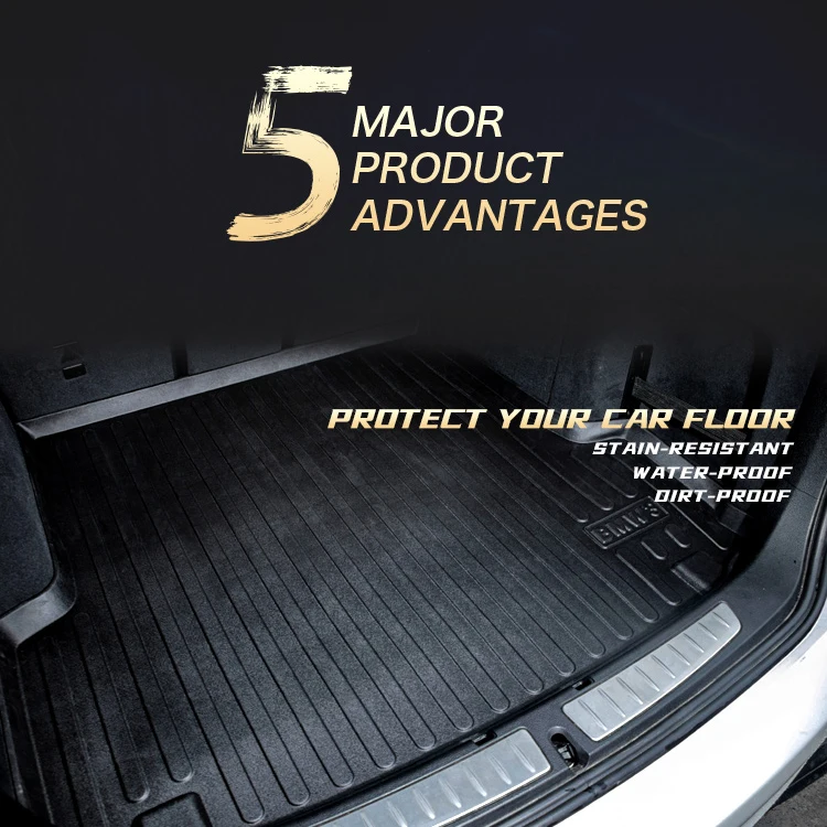 Tray-type 3D car trunk mat waterproof and durable car mats auto parts for Buick Regal use