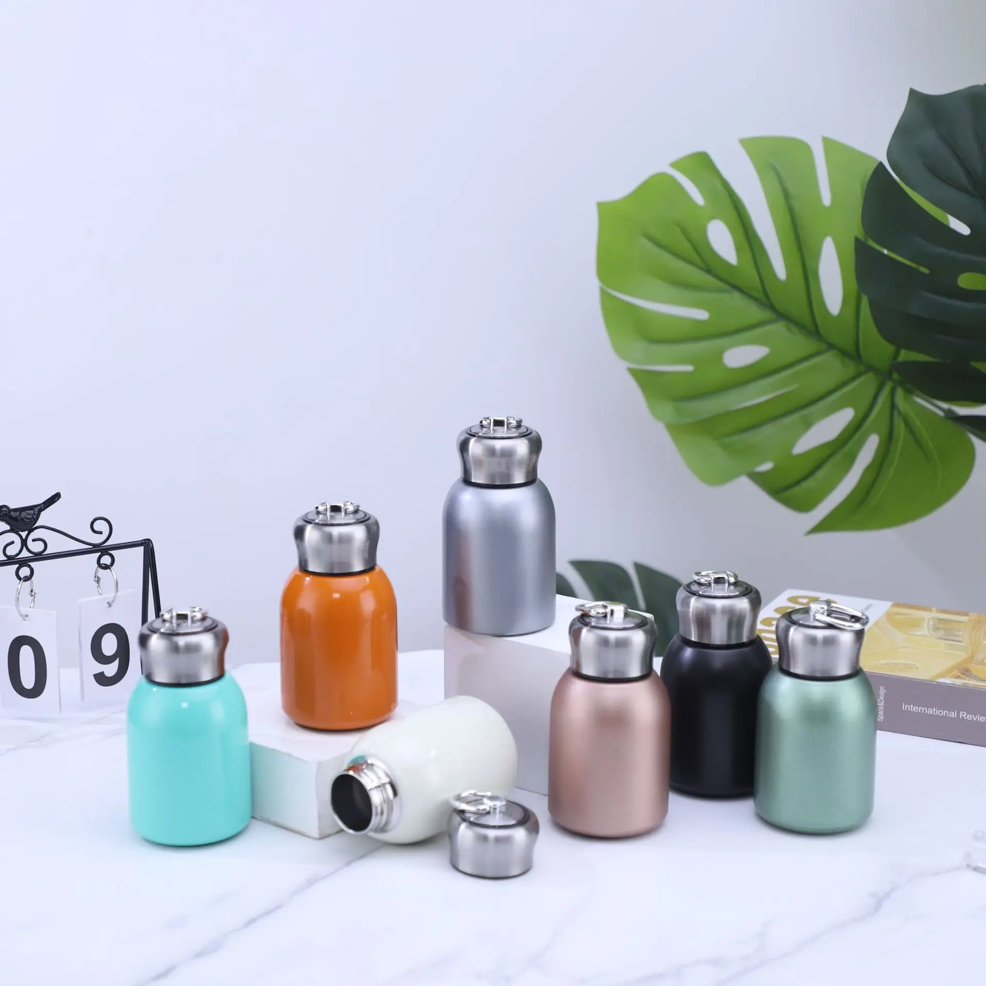 DD2513   Small Portable Drinking Cup Double Wall Stainless Steel Thermo Bottle Leakproof Vacuum Mini Insulated Flask