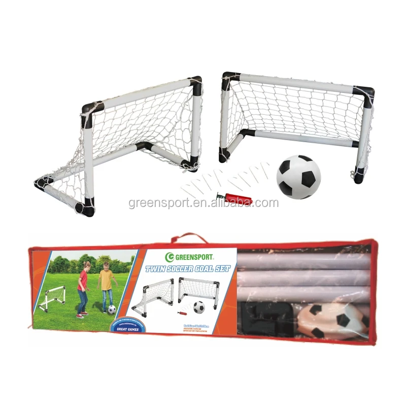 Easy carry twin mini PLASTIC soccer goals football set mini goal soccer sets for kids