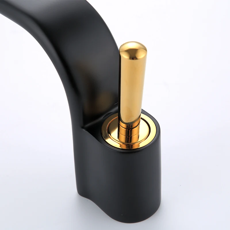 Solid Brass Bathroom Faucet Bathroom Taps Hot Cold Basin Mixer Modern Luxury Water Faucet for Hotel Bathroom Washbasin Faucet