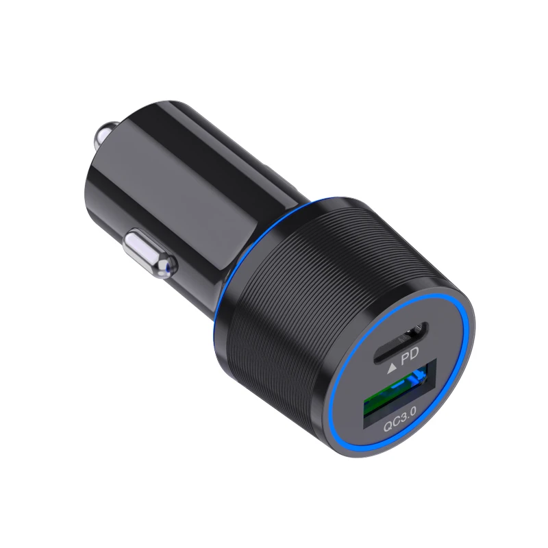 Portable Mini 30W Type-C PD Car Charger Mobile Phone Fast Charging 5V/3A 9V/2A 12V/1.5A USB-C Car Charger