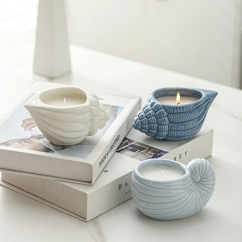 Candle ceramic empty cup homemade creative aromatherapy wax candle container candle holder business gift decoration