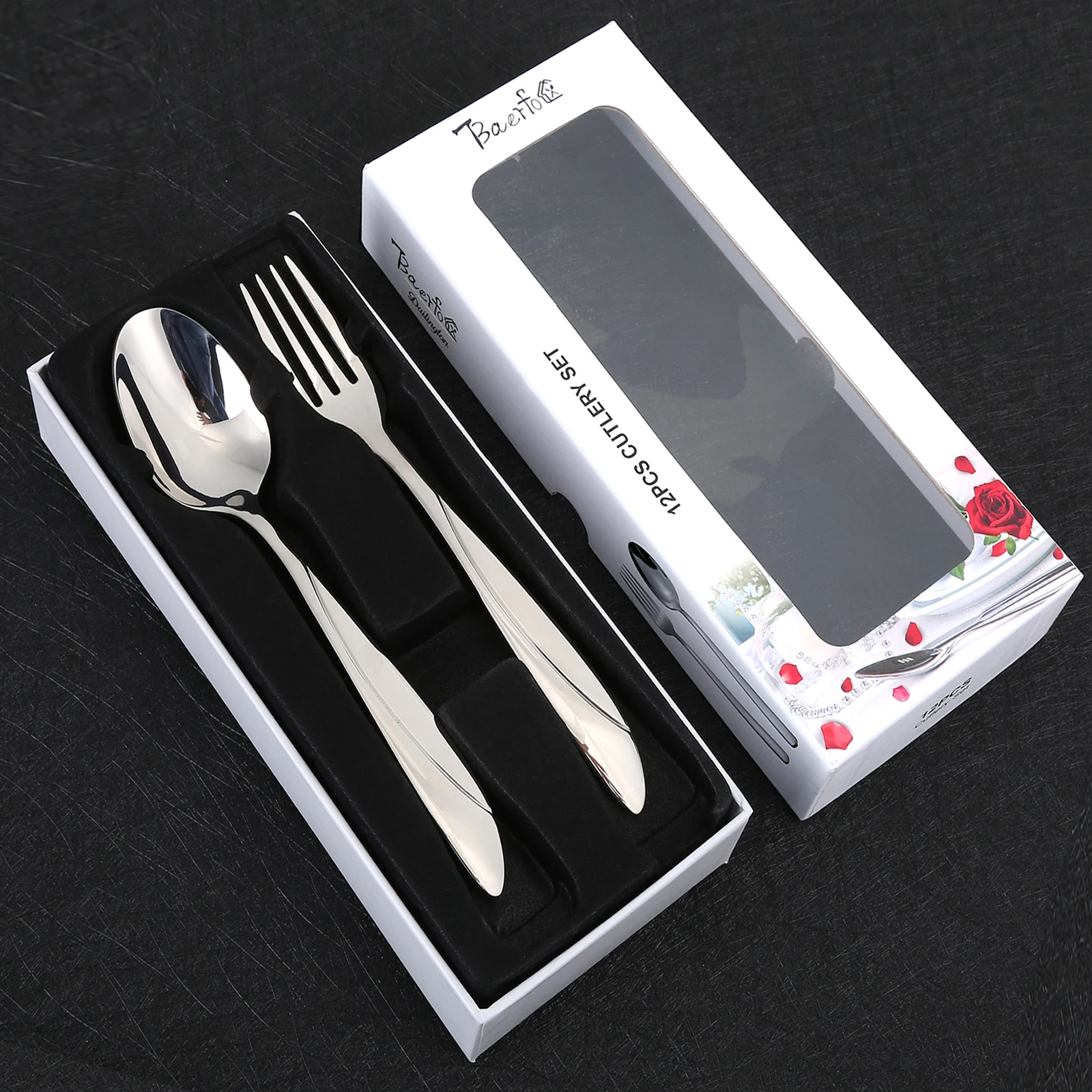 Modern Stainless steel Cutlery Sets Bulk Metal Silverware Stainless Steel Spoon Fork Portugal Flatware Set For Restaurants