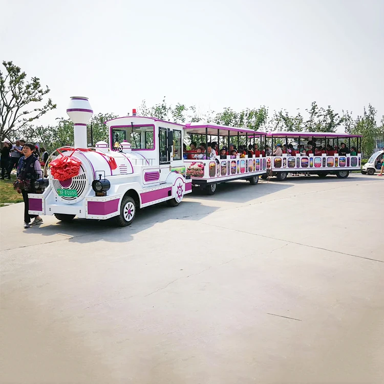 Extreme Cheap factory price battery powered common other amusement park products trackless train for sale