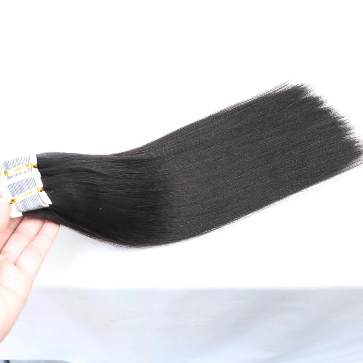 Body Wave Straight Tape In Hair Extensions 100% Human Hair Raw Indian Tape In Hair Extensions Kinky Straight Curly