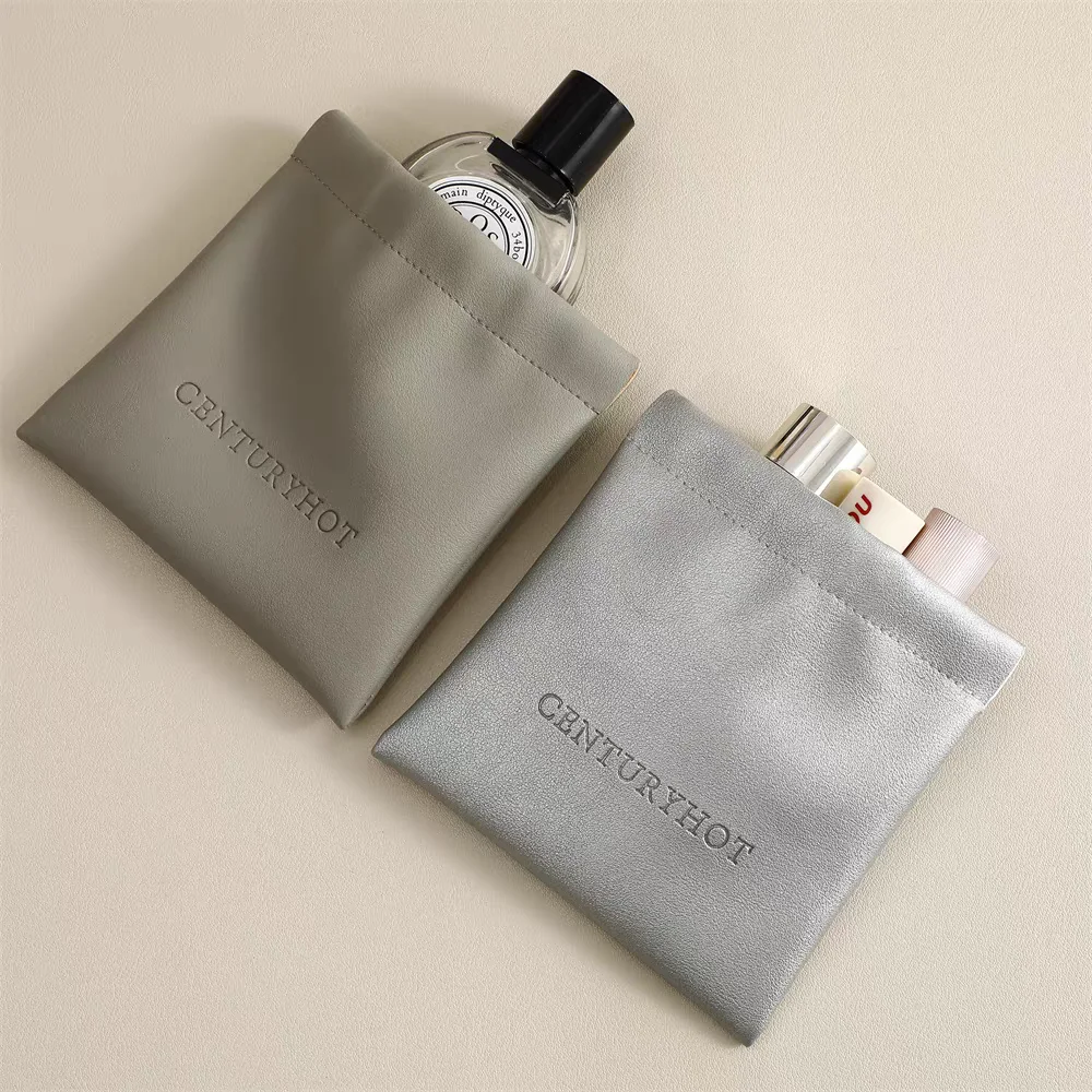 2024 New Style Pu Leather Sunglasses pouch Gift Jewelry Bag With Magnet Flap Small Leather Ring Earring Pouch